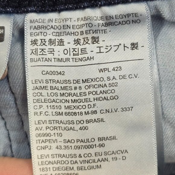 Levi’s 511 Jeans Men 33×32 (Fits 30×29.5)‎ Dark Blue Slim Straight Stretch Denim - Picture 5 of 14